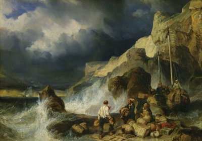 The Onslaught of the Smugglers by Eugene Isabey